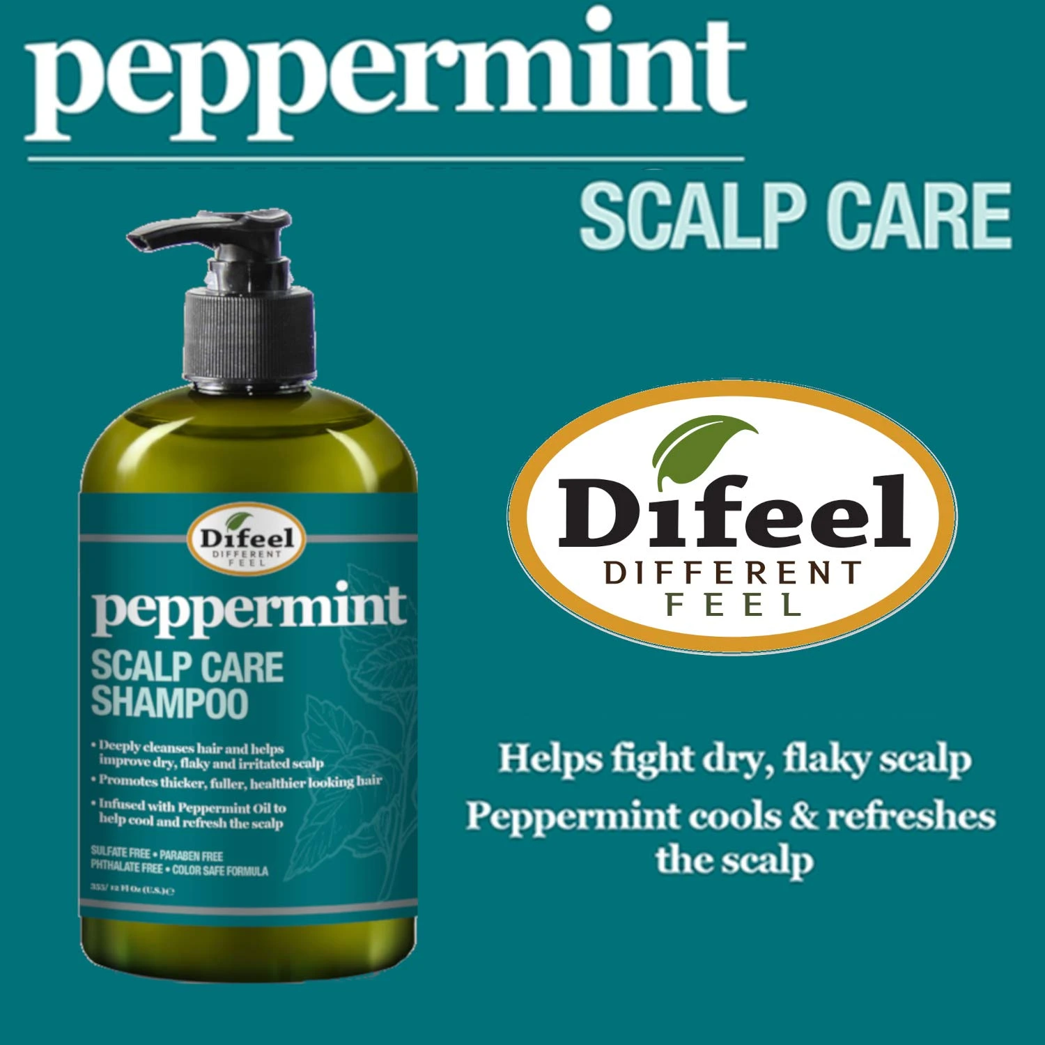 Difeel - Peppermint Scalp Care Shampoo 2 Difeel - Peppermint Scalp Care Shampoo - Image 2