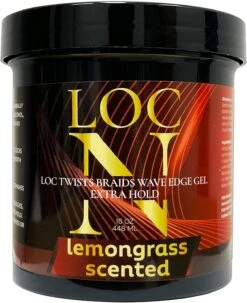 LOC N - Locs Twists Braids Wave Edge Gel EXTRA HOLD LEMONGRASS