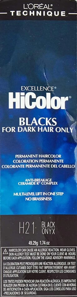 LOREAL - Excellence HiColor Blacks For Dark Hair Only H21 BLACK ONYX
