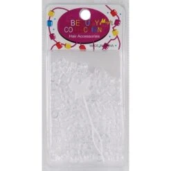 BEAUTY COLLECTION - Hair Bead Clear Small 200 Pieces (#200CRY)