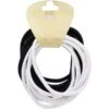 MAGIC COLLECTION - Large Elastic Ponytail Holder 12PCs BLACK/WHITE #HEP512BW -Zoe Beauty Supply Shop 79a5c1b0 bfeb 11ee 8886 d9acb234296a