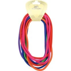 MAGIC COLLECTION - Hair Accessory Elastic Ponytail Holder 12PCs ASSORTED #HEP518AST