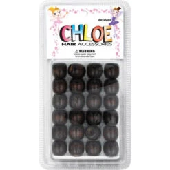 DREAM WORLD - HAIR ACCESSORIES BROWN WOODEN BEADS (BR2450BR)