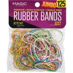 MAGIC COLLECTION - Jumbo 125 Rubber Bands ASSORTED