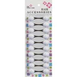 BLOSSOM - Hair Accessories Hair Knockers 10PCs White #PPP01-01