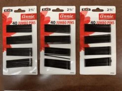 ANNIE - 40 2 3/4" JUBMO PINS BLACK #3103 -Zoe Beauty Supply Shop Annie 40 Jumbo Pins 2 3 4 Black 3103 pack of 3 a57379e3 358b 4d4d bcd4 400fe1de5d38.29cb7ce35835527d0304e49b7c3424b0