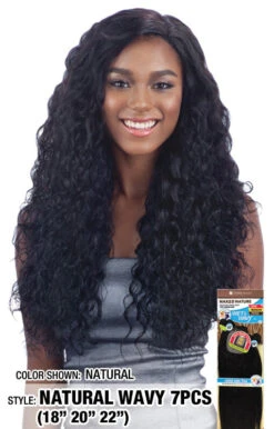 NAKED - NATURE WET AND WAVY NATURAL WAVY 7PCS (18"/20"/22")