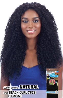 NAKED - NATURE WET & WAVY BEACH CURL 7PCS (18"/20"/22") (HUMAN)