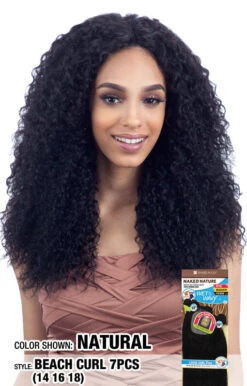 NAKED - NATURE WET & WAVY BEACH CURL 7PCS 14"/16"/18" (HUMAN)