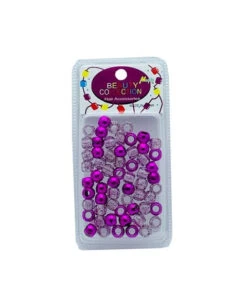 BEAUTY COLLECTION - Small Round Hair Bead Metallic PINK