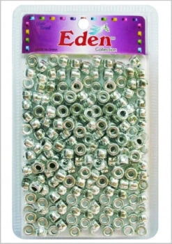 Eden Collection - Small Round Hair Bead Silver 300 Pieces (BR1MSIL)
