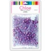 DREAM WORLD - Medium Hair Beads Clear & Purple Glitter 200PCS (BR2300GPP) -Zoe Beauty Supply Shop BR2300GPP