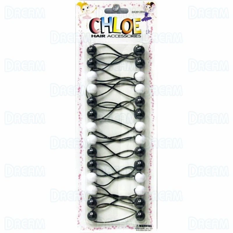 CHLOE - Hair Knockers Small BLACK & WHITE (BR2612BW) 1 CHLOE - Hair Knockers Small BLACK & WHITE (BR2612BW)