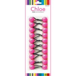 DREAM WORLD - Small Hair Knockers Hot Pink 6PCS (BR2620HP)