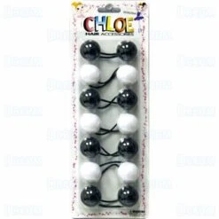 DREAM WORLD - Hair Knockers Black & White #BR2625BW