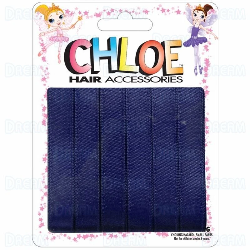 CHLOE - HAIR RIBBON Navy 6PC 0.5″ 1 CHLOE - HAIR RIBBON Navy 6PC 0.5″