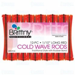 Brittny - 1/10" Long Red Cold Wave Rods