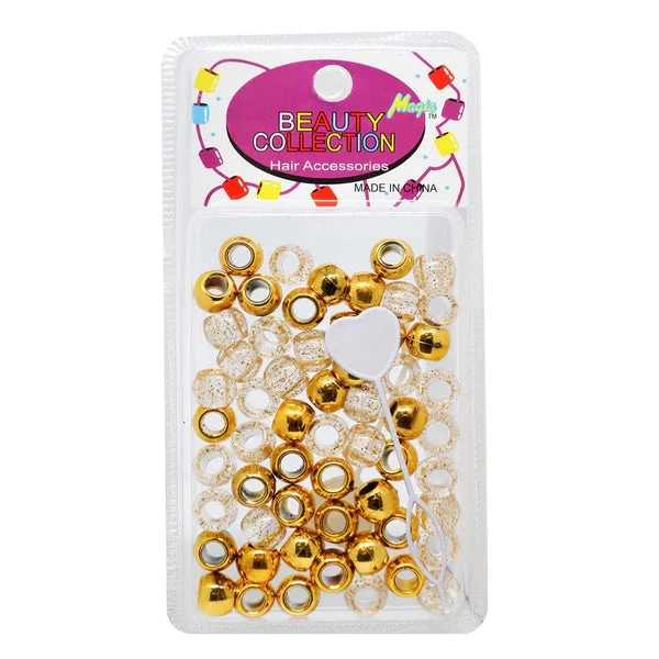 BEAUTY COLLECTION - Small Hair Bead Metallic Gold 1 BEAUTY COLLECTION - Small Hair Bead Metallic Gold