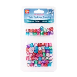 Beauty Town - Be Dazzled Filigree Tube Value Pack 10x8mm 10 Beauty Town - Be Dazzled Filigree Tube Value Pack 10x8mm -Zoe Beauty Supply Shop BT 07796