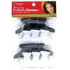 MAGIC COLLECTION - 3" BUTTERFLY CLAMPS BLACK/WHITE -Zoe Beauty Supply Shop BU3