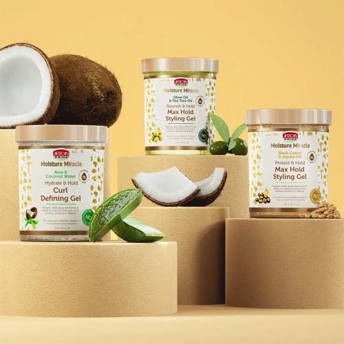 African Pride - Moisture Miracle Black Castor & Jojoba Oil Max Hold Styling Gel 2 African Pride - Moisture Miracle Black Castor & Jojoba Oil Max Hold Styling Gel - Image 2