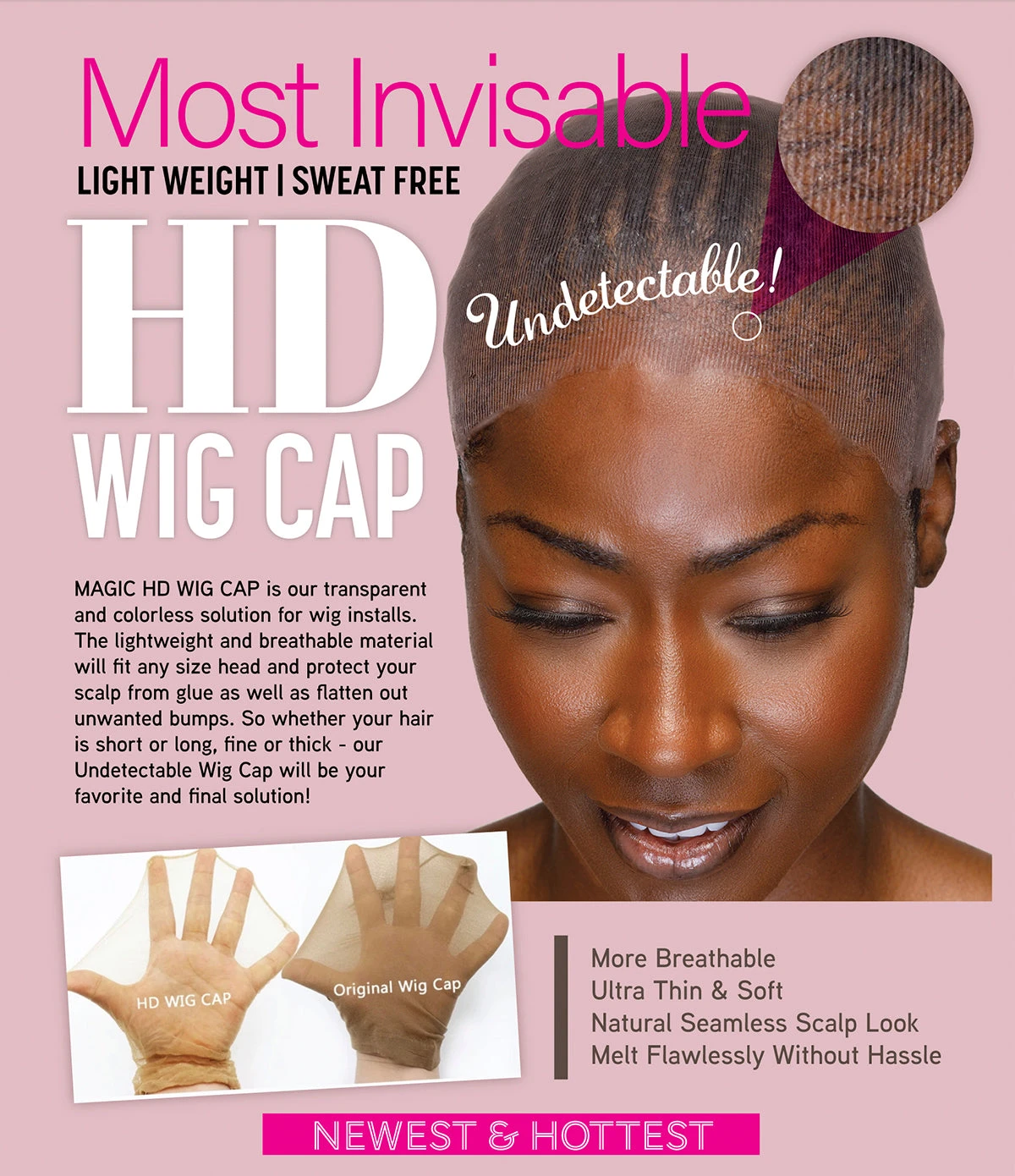 MAGIC COLLECTION - HD WIG CAP SOFT MOCHA 3 MAGIC COLLECTION - HD WIG CAP SOFT MOCHA - Image 3