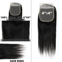 NO BRAND - 9A Unprocessed Virgin Hair 4X4 HD Full Lace Closure STRAIGHT (HUMAN) -Zoe Beauty Supply Shop B eggqwft1641504342660 500
