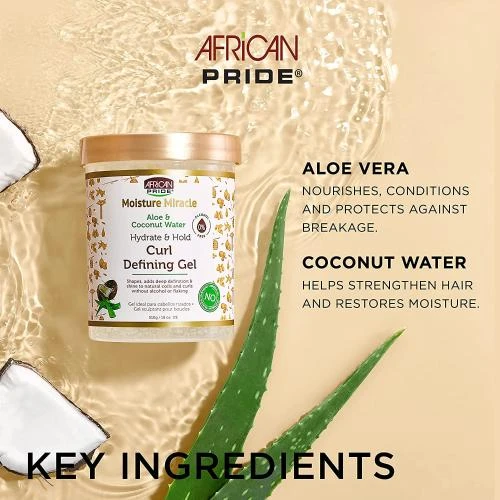 African Pride - Moisture Miracle Black Castor & Jojoba Oil Max Hold Styling Gel 3 African Pride - Moisture Miracle Black Castor & Jojoba Oil Max Hold Styling Gel - Image 3