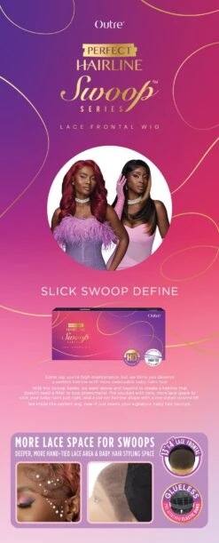 OUTRE - LACE FRONT WIG-PERFECT HAIR LINE13X4-SWOOP SERIES - SWOOP 2 - HT -Zoe Beauty Supply Shop Brand Description QLPH Swoop Series FINAL