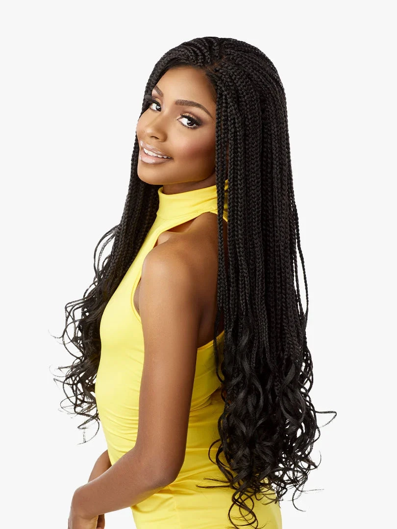 SENSATIONNEL - CLOUD 9 4X4 BRAIDED LACE WIG "BOX FRENCH CURL 30" 6 SENSATIONNEL - CLOUD 9 4X4 BRAIDED LACE WIG "BOX FRENCH CURL 30" - Image 6