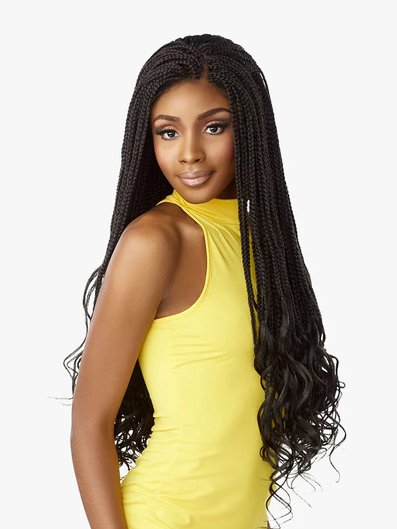 SENSATIONNEL - CLOUD 9 4X4 BRAIDED LACE WIG "BOX FRENCH CURL 30" 2 SENSATIONNEL - CLOUD 9 4X4 BRAIDED LACE WIG "BOX FRENCH CURL 30" - Image 2