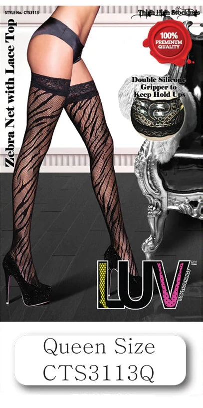 CCDC - LUV Zebra Net With Lace Top CTS3113 1 CCDC - LUV Zebra Net With Lace Top CTS3113