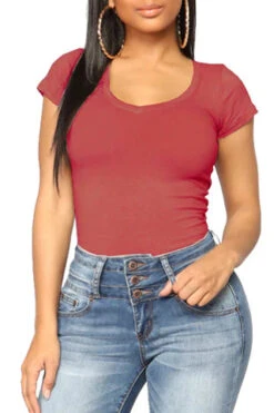 DODO - BASIC V- NECK T-SHIRTS (SMALL)