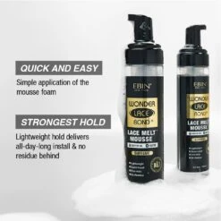 EBIN - WONDER LACE BOND LACE MELT MOUSSE -Zoe Beauty Supply Shop EBN23 WLB WBLMF250 PDP ALT 231214 03 min 1800x1800 c6baa0da 760d 446d 8705 d8d3b851d52f