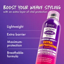 EBIN - WONDER WEAVE BOND EXTRA HAIR PROTECTION SPRAY -Zoe Beauty Supply Shop EBN24 WWB WVHP180 PDP 1