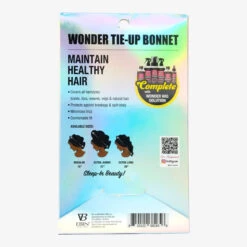 EBIN - WONDER WIG SOLUTION TIE UP BONNET REGULAR -Zoe Beauty Supply Shop EBN24 WWS WWTB01 PDP Bonnet 240101 4 EBN 1400x1400 min