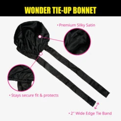 EBIN - WONDER WIG SOLUTION TIE UP BONNET REGULAR -Zoe Beauty Supply Shop EBN24 WWS WWTB01 PDP Bonnet 240101 5 EBN 1400x1400 min
