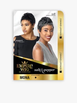 SENSATIONNEL - HH EMPIRE WIG "MONA" SALT & PEPPER (HUMAN) -Zoe Beauty Supply Shop EmpireWIG SAP HANGTAG Mona
