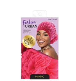 MAGIC COLLECTION - Fashion Turban Velvet Flower Rhinestone Turban -Zoe Beauty Supply Shop FTUR 001