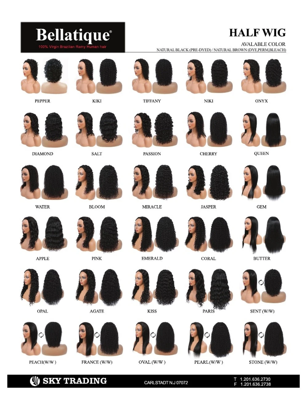 BELLATIQUE - 15A Quality Half Wig QUENN (HUMAN HAIR) 2 BELLATIQUE - 15A Quality Half Wig QUENN (HUMAN HAIR) - Image 2