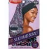 KISS - RED WIDE EDGE SILKY BRAID BONNET LEOPARD -Zoe Beauty Supply Shop HBR09