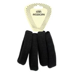 MAGIC COLLECTION - Elastic Ponytail Holder 4PCs BLACK #HEP004BLA