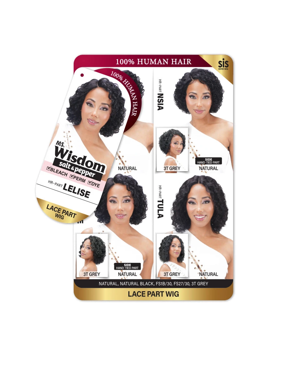 SISTER WIG - Ms. Wisdom 100% Human Salt & Pepper Wig HR-PART LELISE 3 SISTER WIG - Ms. Wisdom 100% Human Salt & Pepper Wig HR-PART LELISE - Image 3