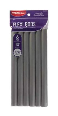 KISS - RED FLEXIBLE RODS 10" 11/16" 6PCS PACK GRAY