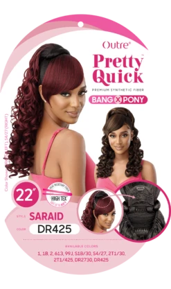 OUTRE - QUICK PONY - BANG X PONY - SARAID - HT -Zoe Beauty Supply Shop HT Pretty Quick Bang X Pony Saraid