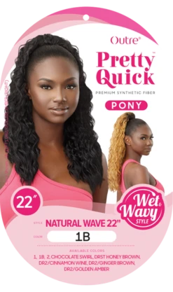 OUTRE - PRETTY QUICK PONY - W&W - NATURAL WAVE 22" - HT -Zoe Beauty Supply Shop HT Pretty Quick Pony WW Natural Wave 22