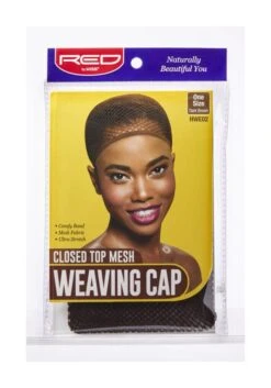 KISS - RED MESH WEAVING CAP DARK BROWN (CLOSED TOP) -Zoe Beauty Supply Shop HWE02 6