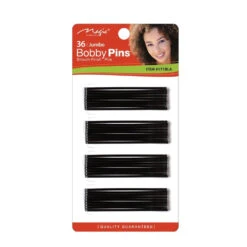 MAGIC COLLECTION - 36 Black Bobby PIns