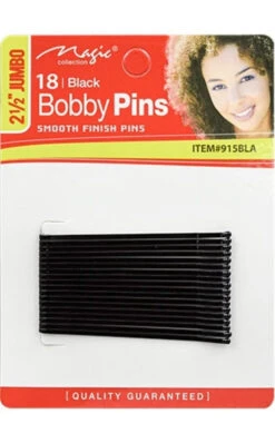 MAGIC COLLECTION - 18 Pieces Bobby Pins Black