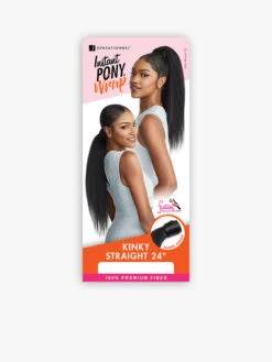 SENSATIONNEL - ID KINKY STRAIGHT 24" (INSTANT PONY WRAP) -Zoe Beauty Supply Shop InstantPonyWrap KINKY STRAIGHT 24 HT